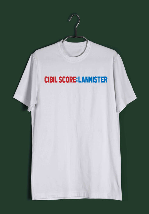 3 TV Series CIBIL Score Custom Printed Graphic Design T-Shirt for Men